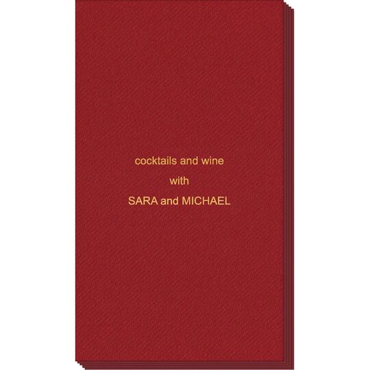 Simple Name Linen Like Guest Towels