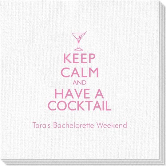 Keep Calm and Have a Cocktail Deville Napkins