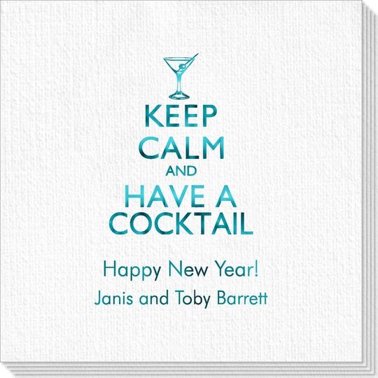 Keep Calm and Have a Cocktail Deville Napkins