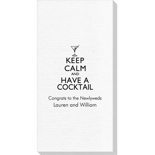 Keep Calm and Have a Cocktail Deville Guest Towels