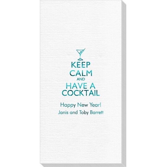 Keep Calm and Have a Cocktail Deville Guest Towels