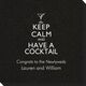 Keep Calm and Have a Cocktail Linen Like Napkins Image 2 of 4