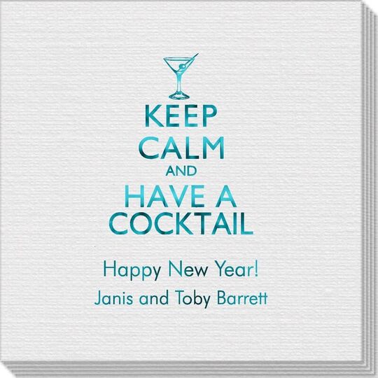 Keep Calm and Have a Cocktail Linen Like Napkins
