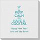 Keep Calm and Have a Cocktail Linen Like Napkins Image 3 of 4