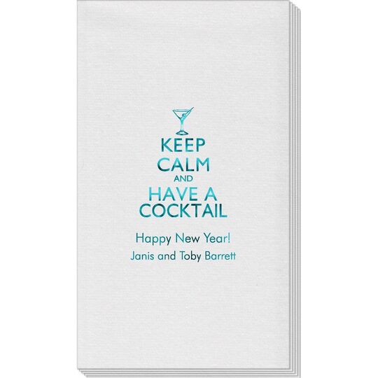 Keep Calm and Have a Cocktail Linen Like Guest Towels