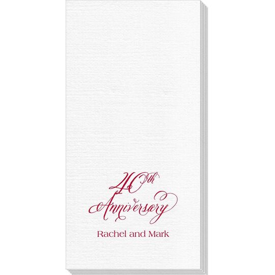 Elegant 40th Anniversary Deville Guest Towels