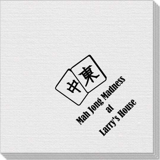 Mah Jong Tile Linen Like Napkins