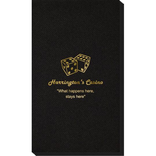 Roll the Dice Linen Like Guest Towels