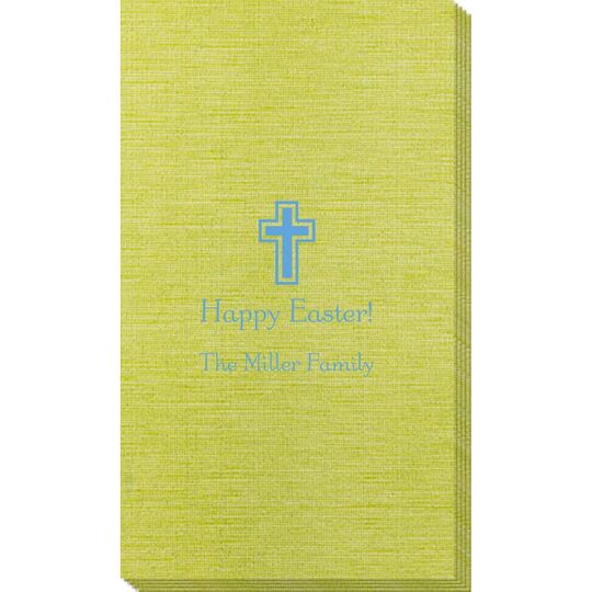 Outlined Cross Bamboo Luxe Guest Towels