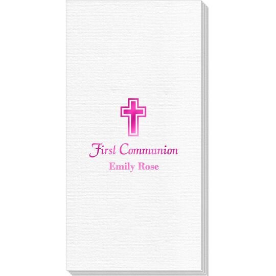 Outlined Cross Deville Guest Towels