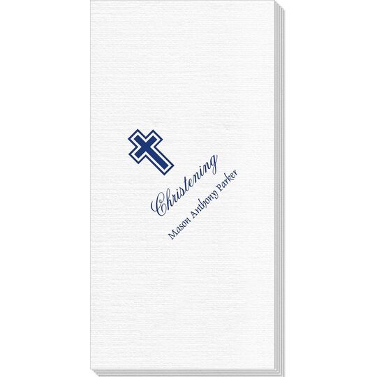 Outlined Cross Deville Guest Towels