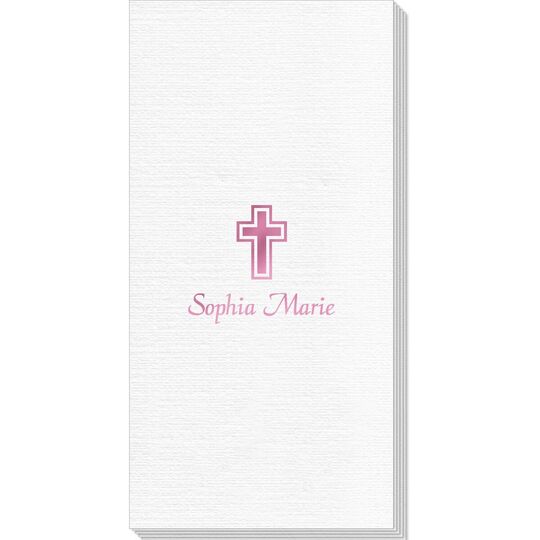 Outlined Cross Deville Guest Towels
