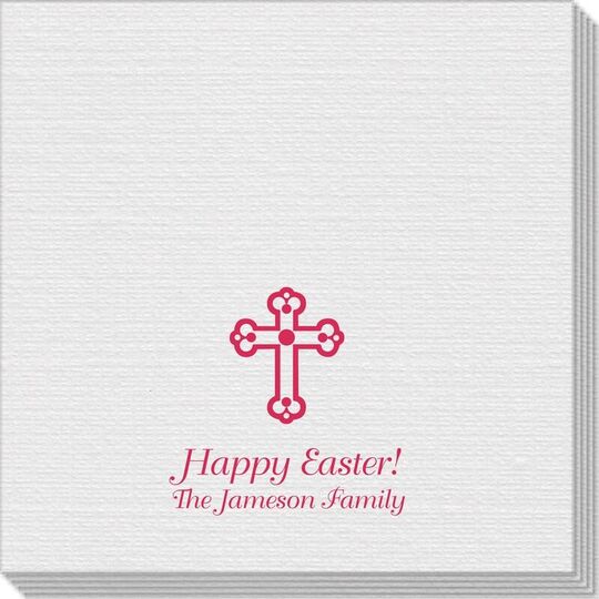 Ornate Cross Linen Like Napkins