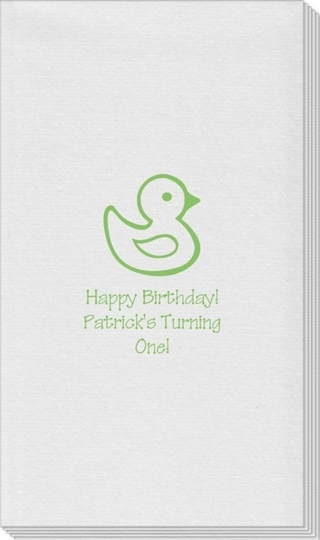 Rubber Ducky Linen Like Guest Towels