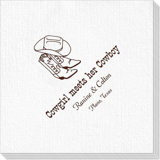 Western Boots & Cowboy Hat Deville Napkins