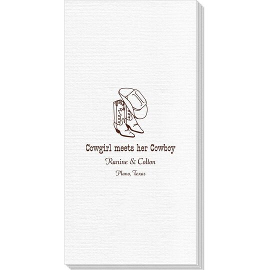Western Boots & Cowboy Hat Deville Guest Towels