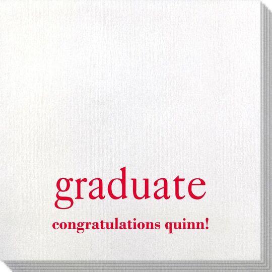 Big Word Graduate Bamboo Luxe Napkins