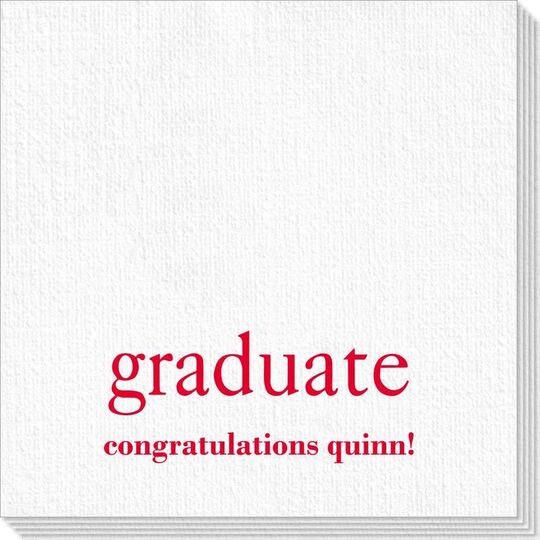 Big Word Graduate Deville Napkins