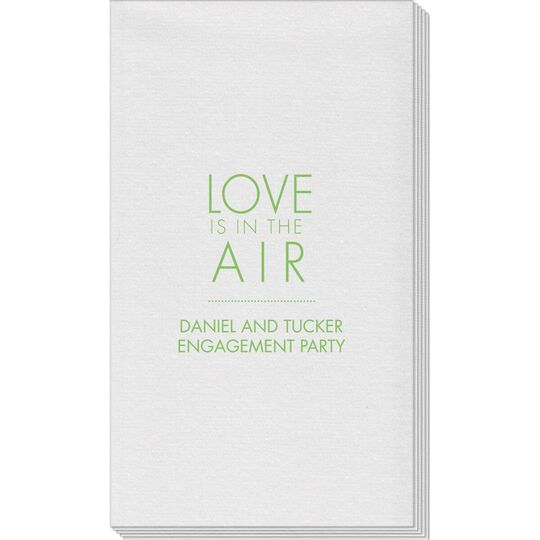 Love is in the Air Linen Like Guest Towels