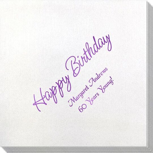 Perfect Happy Birthday Bamboo Luxe Napkins