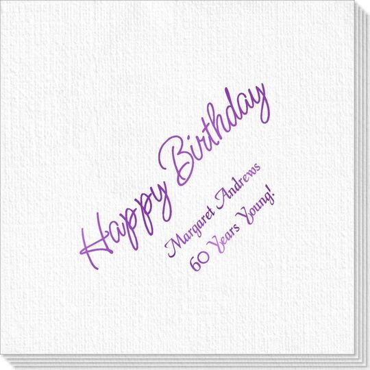 Perfect Happy Birthday Deville Napkins