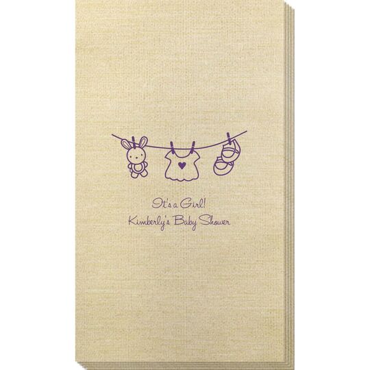 Toy Rabbit Clothesline Bamboo Luxe Guest Towels