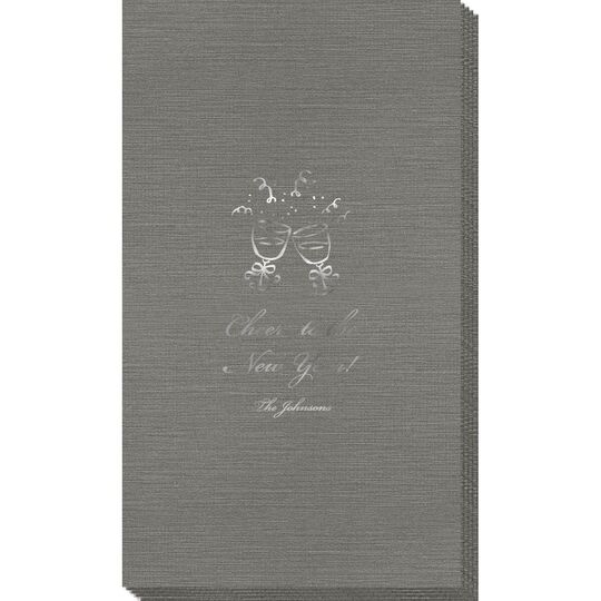 Toasting Wine Glasses Bamboo Luxe Guest Towels