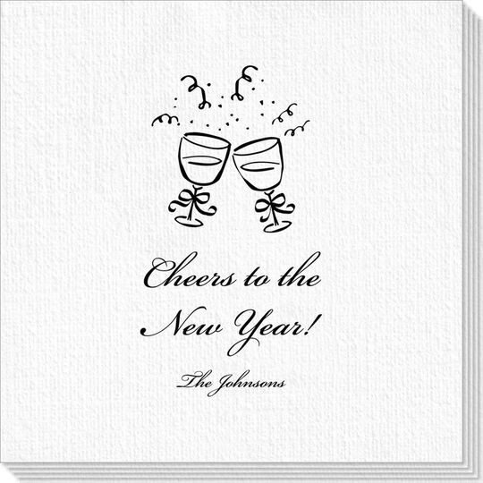 Toasting Wine Glasses Deville Napkins