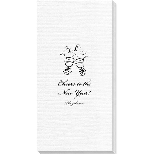 Toasting Wine Glasses Deville Guest Towels