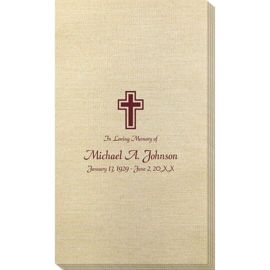 Memorial Cross Bamboo Luxe Guest Towels