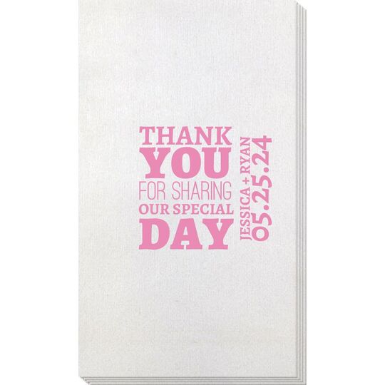 Sharing Our Special Day Bamboo Luxe Guest Towels
