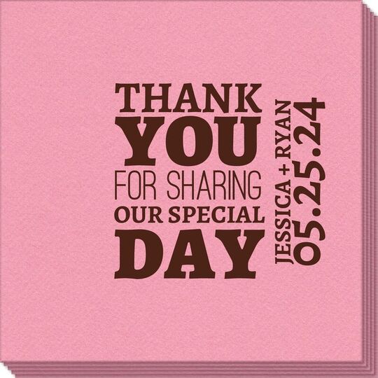 Sharing Our Special Day Linen Like Napkins