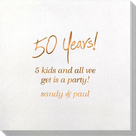 Fun 50 Years Bamboo Luxe Napkins