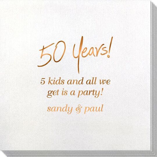 Fun 50 Years Bamboo Luxe Napkins