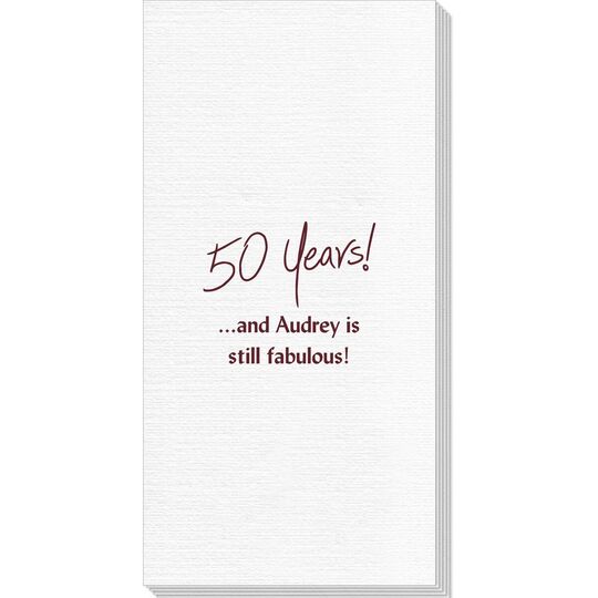 Fun 50 Years Deville Guest Towels