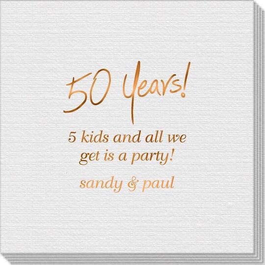 Fun 50 Years Linen Like Napkins