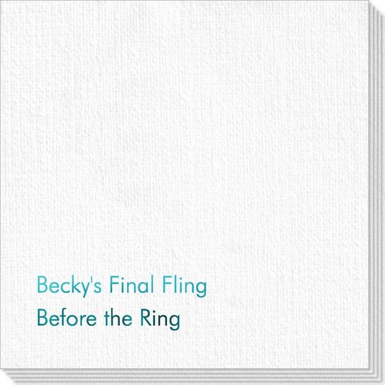 Your Flush Left Bottom Phrase Deville Napkins