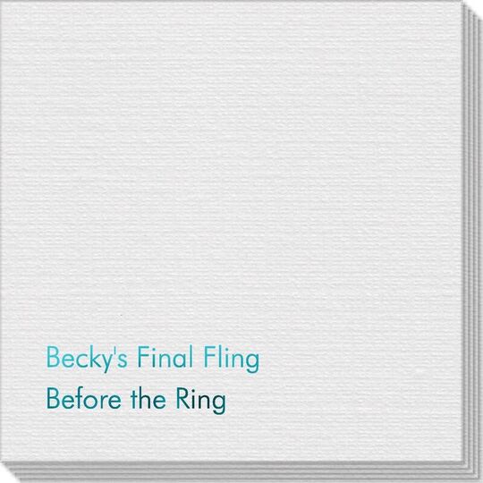 Your Flush Left Bottom Phrase Linen Like Napkins