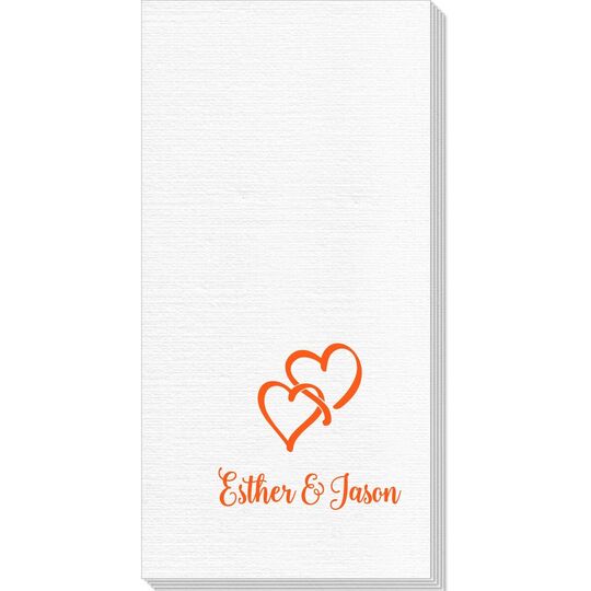 Interlocking Double Hearts Deville Guest Towels