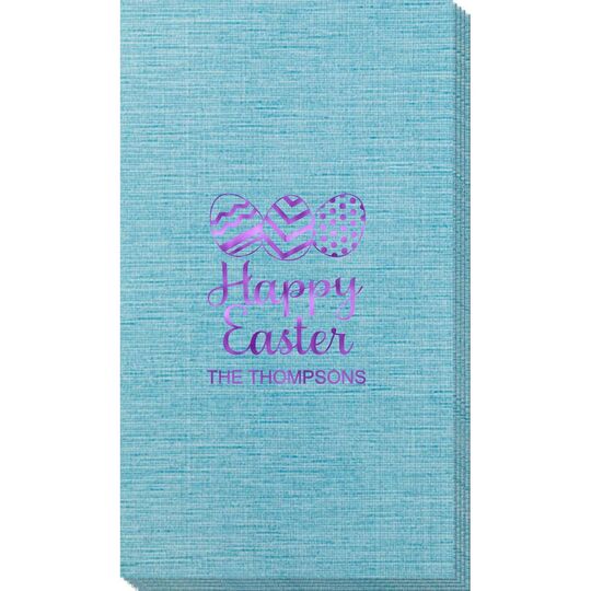 Decorated Easter Eggs Bamboo Luxe Guest Towels