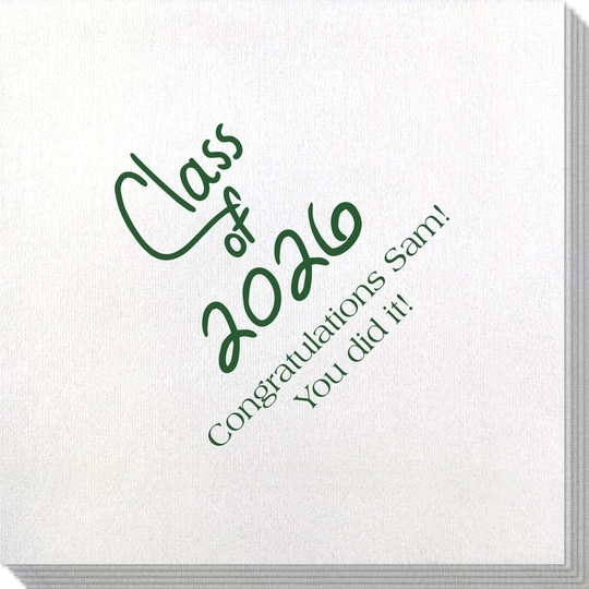 Fun Class of Calligraphy Bamboo Luxe Napkins
