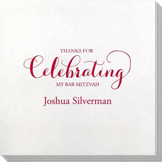 Thanks For Celebrating Any Event Bamboo Luxe Napkins