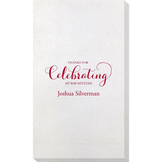 Thanks For Celebrating Any Event Bamboo Luxe Guest Towels