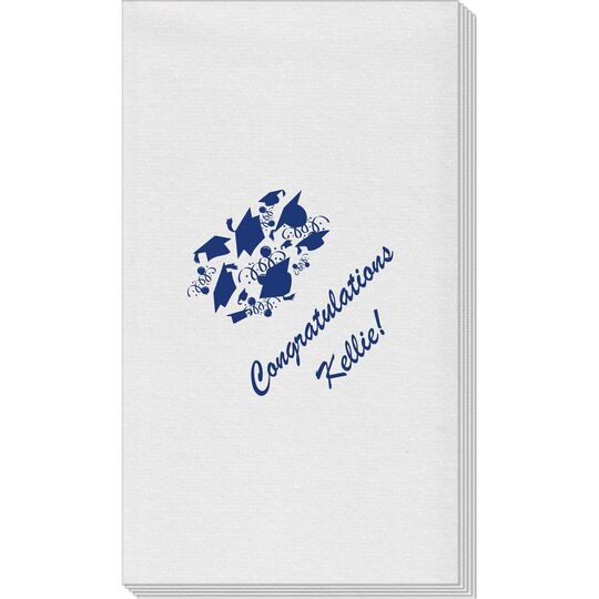 Graduation Celebration Linen Like Guest Towels