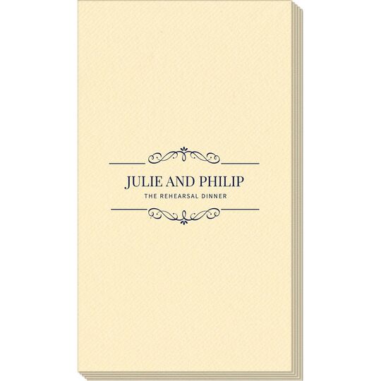 St. Regis Scroll Linen Like Guest Towels