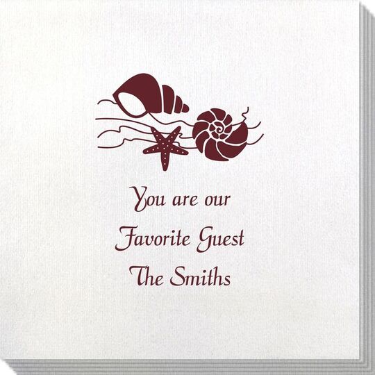 Sea Shells Bamboo Luxe Napkins