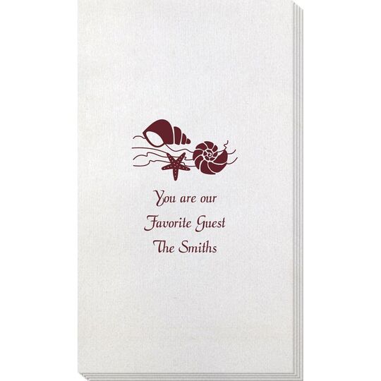 Sea Shells Bamboo Luxe Guest Towels