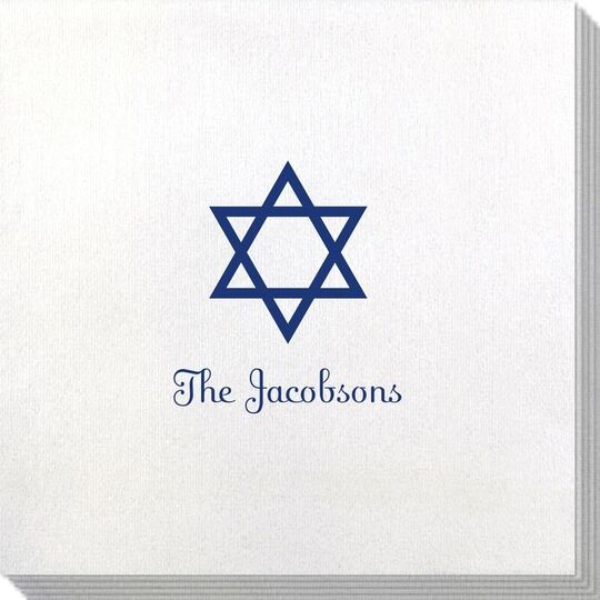 Traditional Star of David Bamboo Luxe Napkins