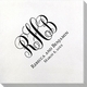 Fancy Script Monogram with Text Bamboo Luxe Napkins Image 1 of 2
