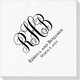Fancy Script Monogram with Text Deville Napkins Image 1 of 2